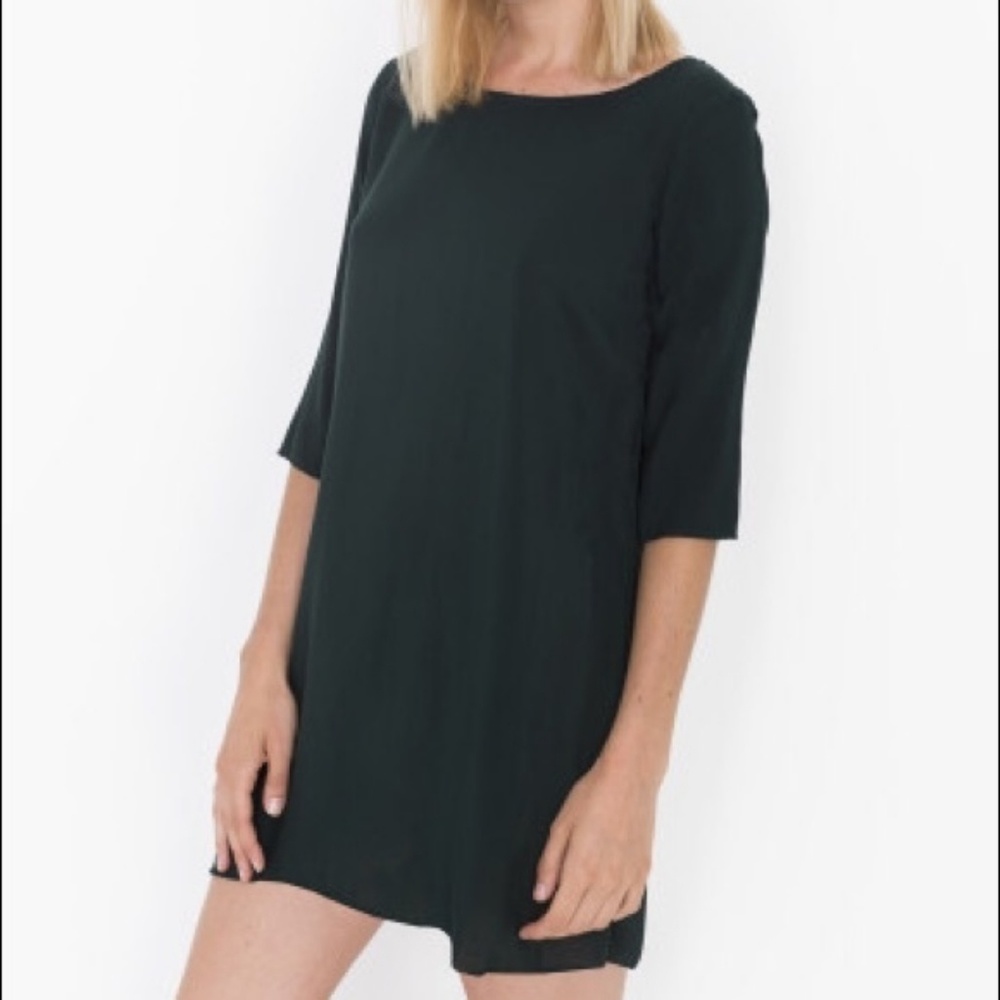 American Apparel mini tent dress dark green